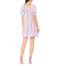 Velvet Cinthia striped linen-blend minidress