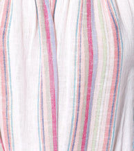 Velvet Cinthia striped linen-blend minidress