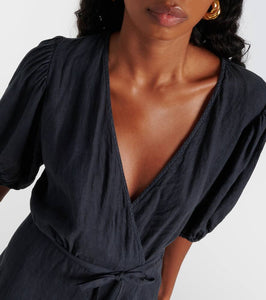 Velvet Dalene linen midi dress