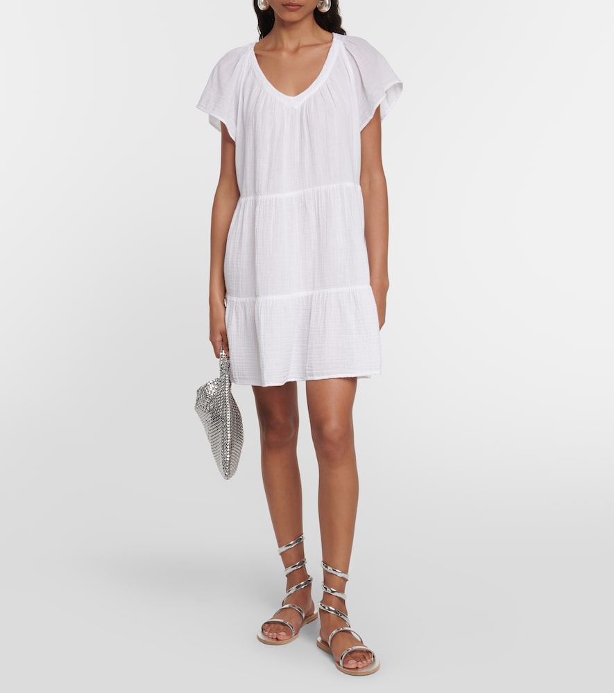 Velvet Eleanor cotton tiered minidress