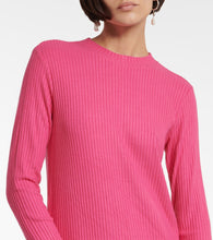Velvet Ember ribbed-knit midi dress