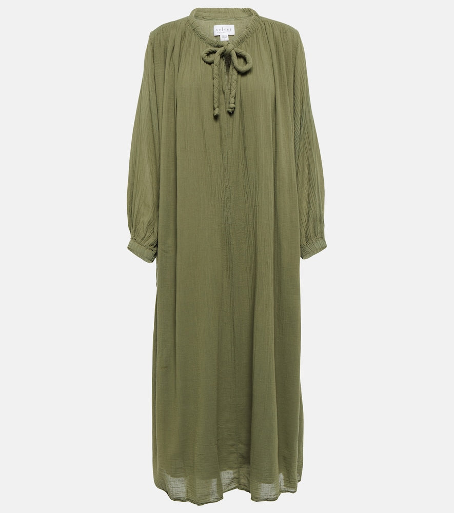 Velvet Frankie cotton voile midi dress. 天鹅绒 Frankie 棉质巴里纱中长连衣裙