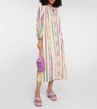 Velvet Jacquard cotton midi dress