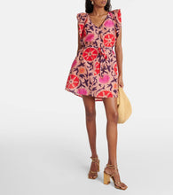 Velvet Jenna printed cotton and silk minidress