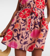 Velvet Jenna printed cotton and silk minidress