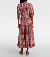 Velvet Joey printed cotton cambric midi dress