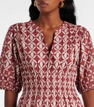 Velvet Joey printed cotton cambric midi dress