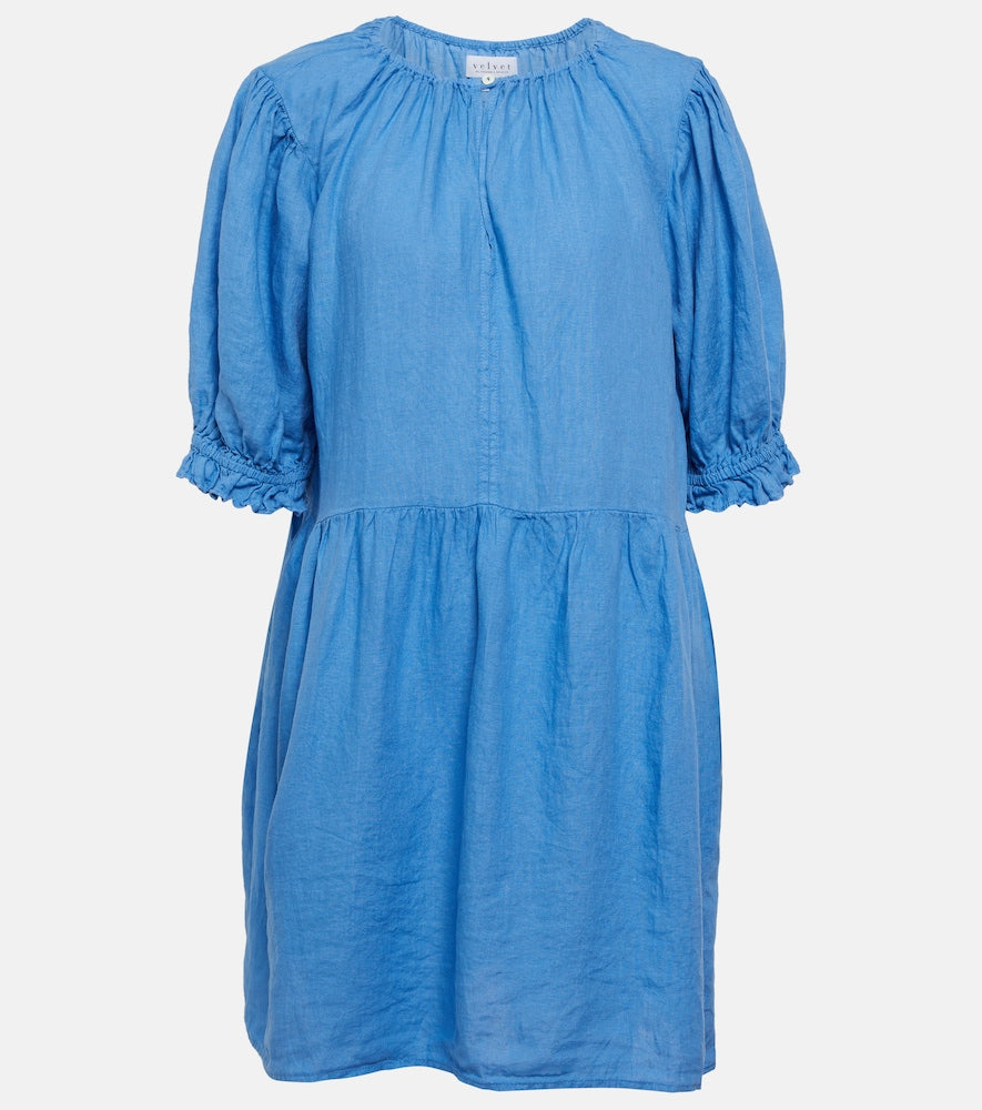 Velvet Kailani linen minidress. 天鹅绒 Kailani 亚麻迷你连衣裙
