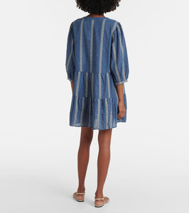 Velvet Kaitlyn jacquard cotton-blend minidress