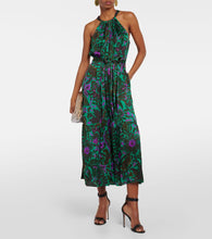 Velvet Kareese printed satin midi dress