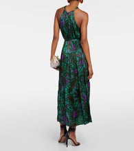 Velvet Kareese printed satin midi dress