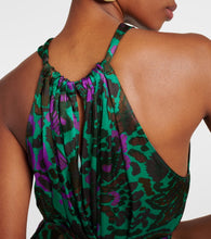 Velvet Kareese printed satin midi dress