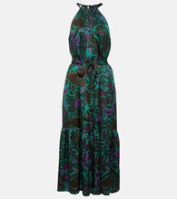 Velvet Kareese printed satin midi dress