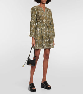 Velvet Katarina printed cotton mini dress