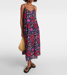 Velvet Kate printed cotton and silk maxi dress