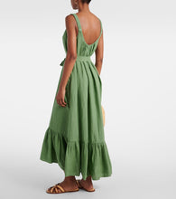 Velvet Linen maxi dress