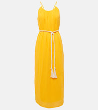 Velvet Lorelei cotton maxi dress. 洛雷莱丝绒棉质长裙