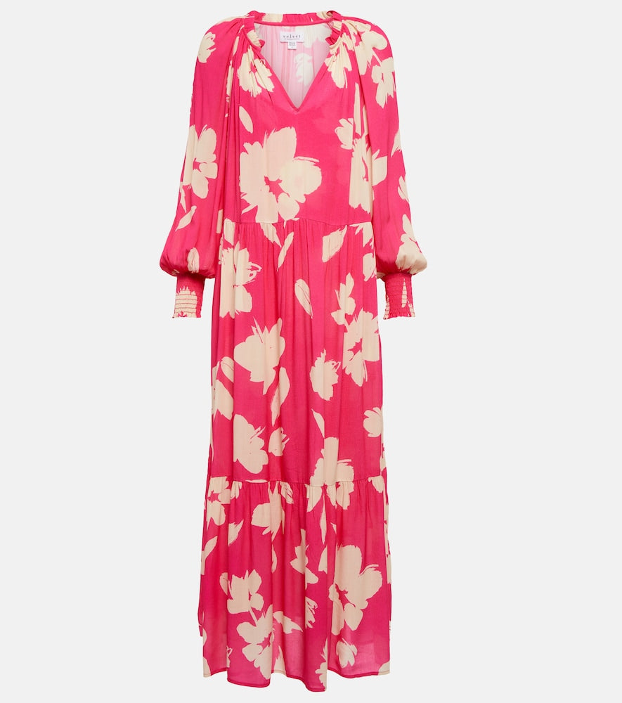 Velvet Luella printed maxi dress. 丝绒 Luella 印花长裙