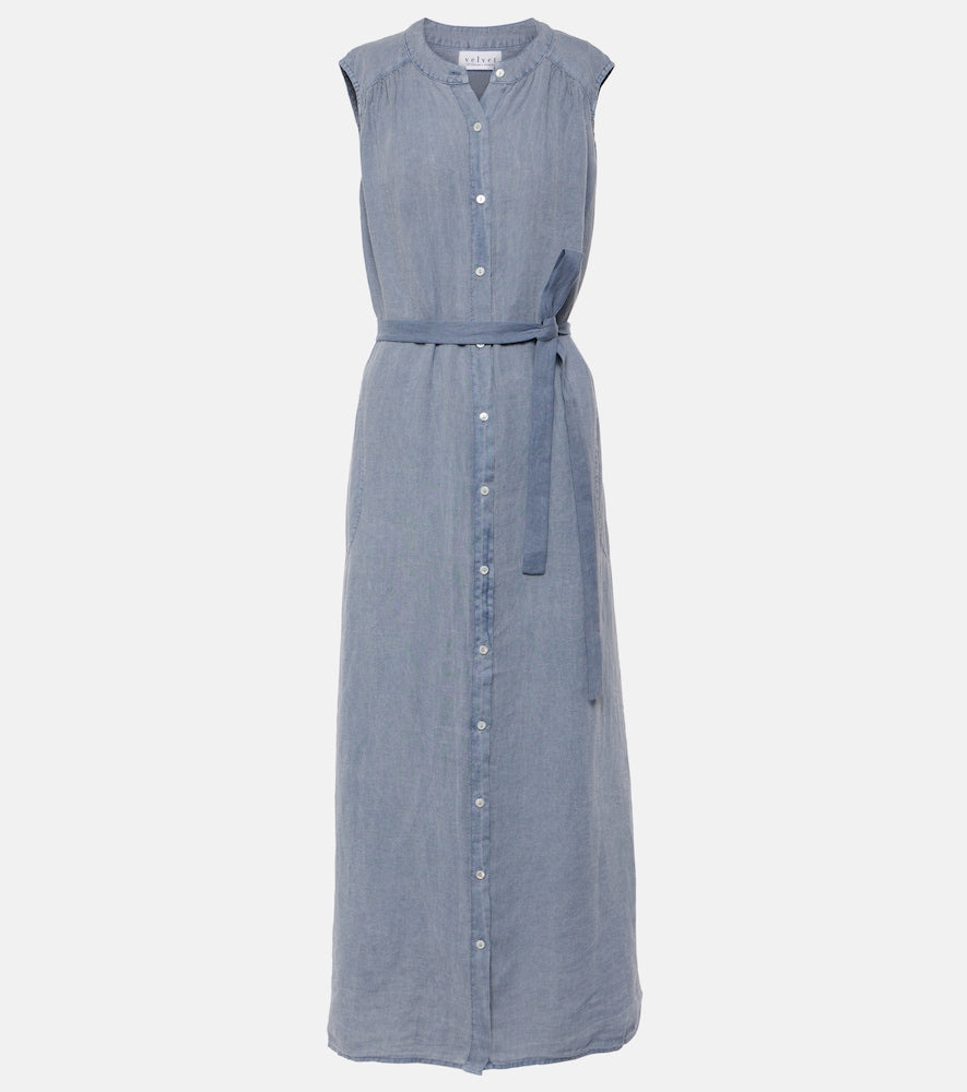 Velvet Luna linen maxi dress. Velvet Luna 亚麻长裙