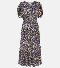Velvet Lyuda printed midi dress. 天鹅绒 Lyuda 印花中长连衣裙