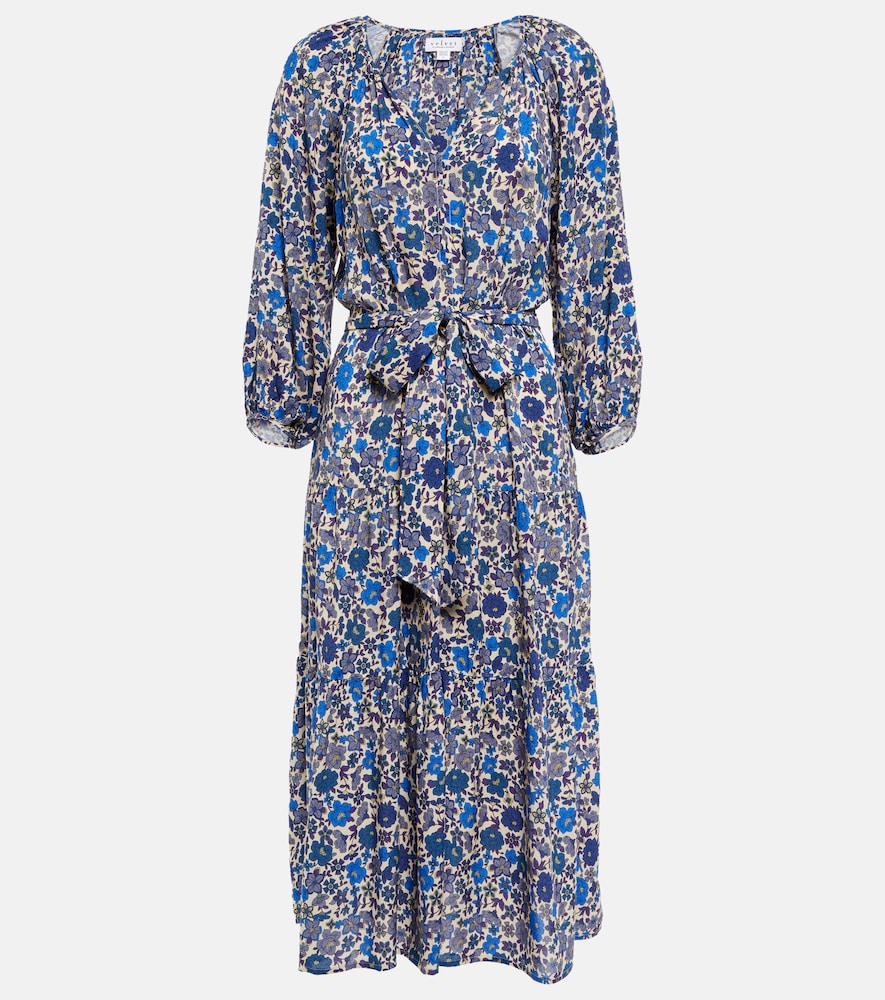 Velvet Maddy floral midi dress. Velvet Maddy 花卉图案中长连衣裙