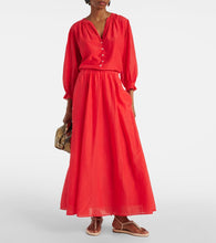 Velvet Mariela cotton and silk maxi skirt