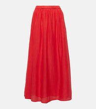 Velvet Mariela cotton and silk maxi skirt - 玛丽埃拉天鹅绒棉丝混纺长裙