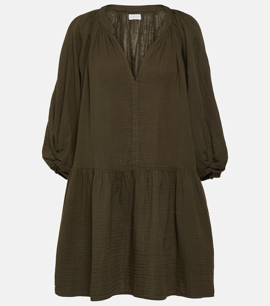 Velvet Nica cotton gauze minidress. Velvet Nica 棉纱迷你连衣裙