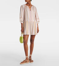 Velvet Numa embroidered cotton minidress