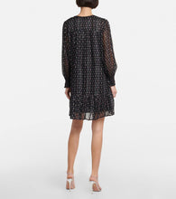 Velvet Printed chiffon minidress