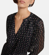 Velvet Printed chiffon minidress