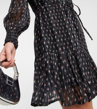 Velvet Printed chiffon minidress