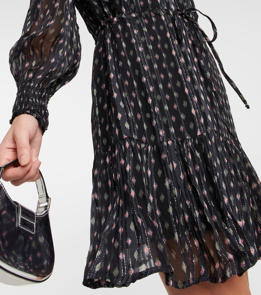 Velvet Printed chiffon minidress