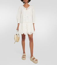 Velvet Renee embroidered cotton minidress