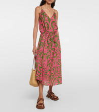 Velvet Sasha printed cotton gauze midi dress
