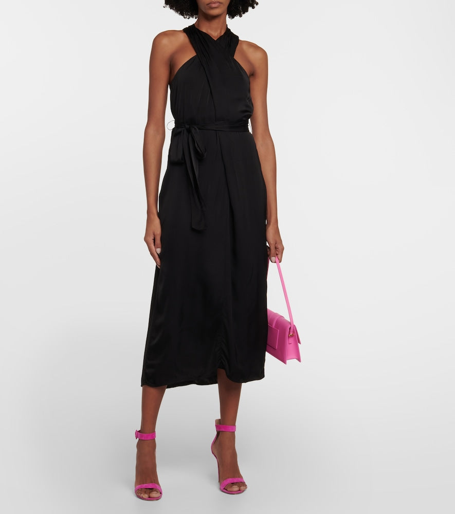 Velvet Stephanie halterneck midi dress