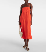 Velvet Stephie linen midi dress