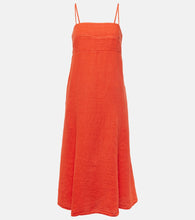 Velvet Stephie linen midi dress. 丝绒 Stephie 亚麻中长连衣裙