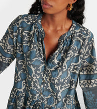 Velvet Talia printed cotton and silk minidress