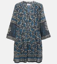 Velvet Talia printed cotton and silk minidress