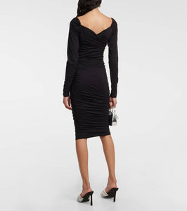 Velvet Tori cotton-blend jersey midi dress