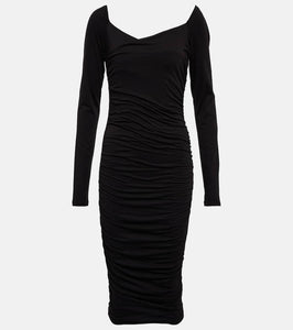 Velvet Tori cotton-blend jersey midi dress