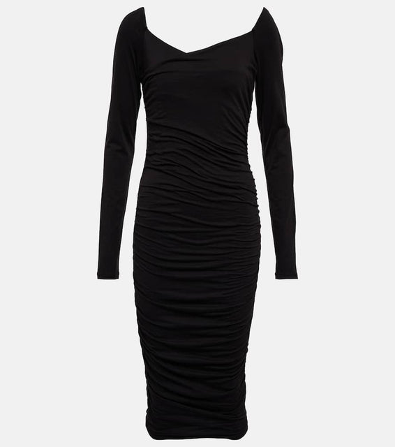 Velvet Tori cotton-blend jersey midi dress