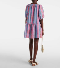 Velvet Zoelle embroidered cotton minidress