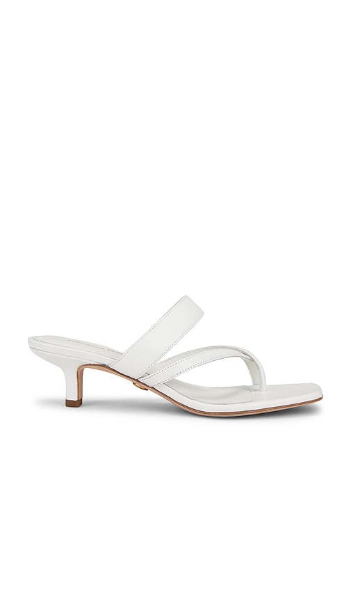 Veronica Beard Alanis Sandal in White | Coconut Heeled Sandals for Women