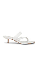 Veronica Beard Alanis Sandal in White | Coconut Heeled Sandals for Women