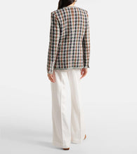 Veronica Beard Alessia houndstooth cotton-blend jacket