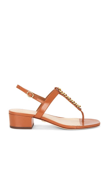 Veronica Beard Andie Heel in Brown | Honey Heeled Sandals for Women