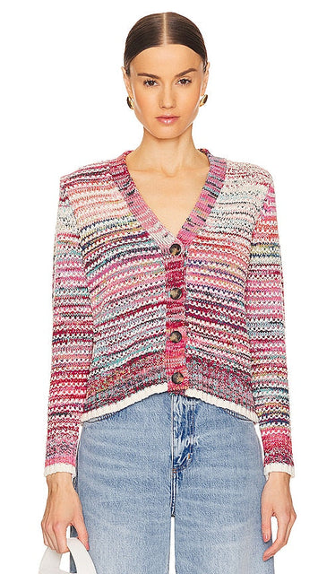 Veronica Beard Ansonia Cardigan in Pink - Veronica Beard Cardigan Ansonia en rose - Veronica Beard Ansonia 粉色开衫 - Veronica Beard Ansonia Cardigan in Rosa - Veronica Beard Ansonia 카디건 핑크 색상 - Cardigan Ansonia Veronica Beard in rosa