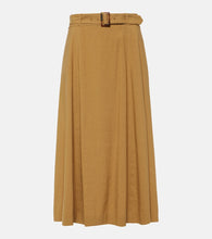 Veronica Beard Arwen linen-blend midi skirt - Veronica Beard Arwen 亚麻混纺中长裙